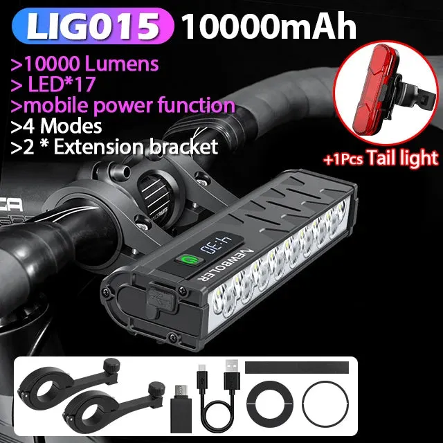 Powerful 10000 Lumens Waterproof Bike Light