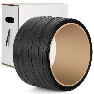 PP Strapping Banding Roll - 1000ft x ½’’ Standard PP Strapping Roll - Banding Strapping Kit & Pallet Strapping Kit - 400lb Break Strength - Includes PP Strapping Roll & Self-Dispensing Box