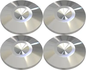 Preffair 4Pcs Stainless Steel Audio Speaker Spike Pads Mats Speaker Isolation Stand Feet Cone Shock Floor Protector Base for HiFi Turntable Subwoofer Loudspeaker Amplifier CD DVD Player