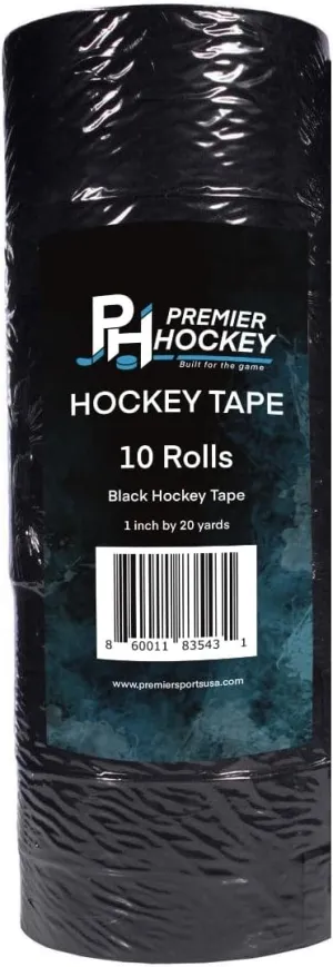 Premier Sports Tape 10 Rolls (Black)