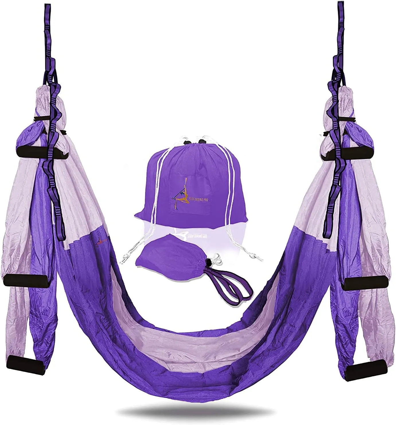 Premium Aerial Hammock anti Gravity Yoga Swing Kit - Acrobat Flying Sling Set for Indoor and Outdoor Inversion Therapy