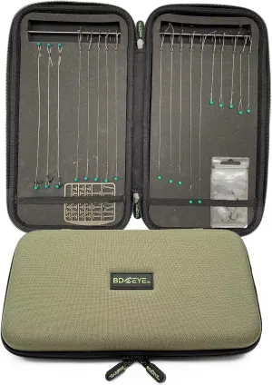 Premium Fishing Rig Wallet – Stiff Rig Storage Case with High-Density Foam, Stainless Steel Pins & Hook Bar – Compact, Waterproof Organizer for Pre-Tied Carp & Sea Fishing Rigs