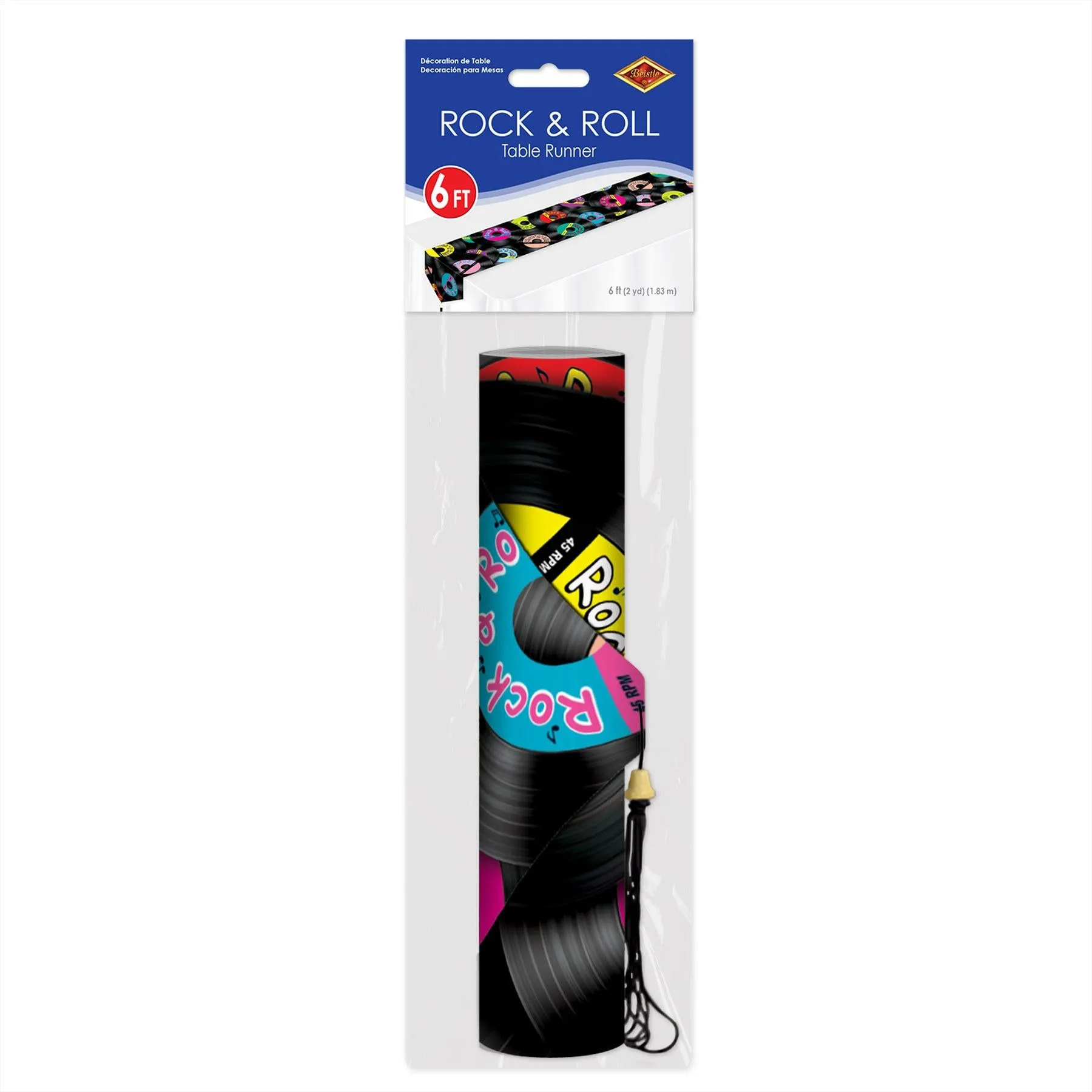 Printed Rock & Roll Paper Party Table Runner