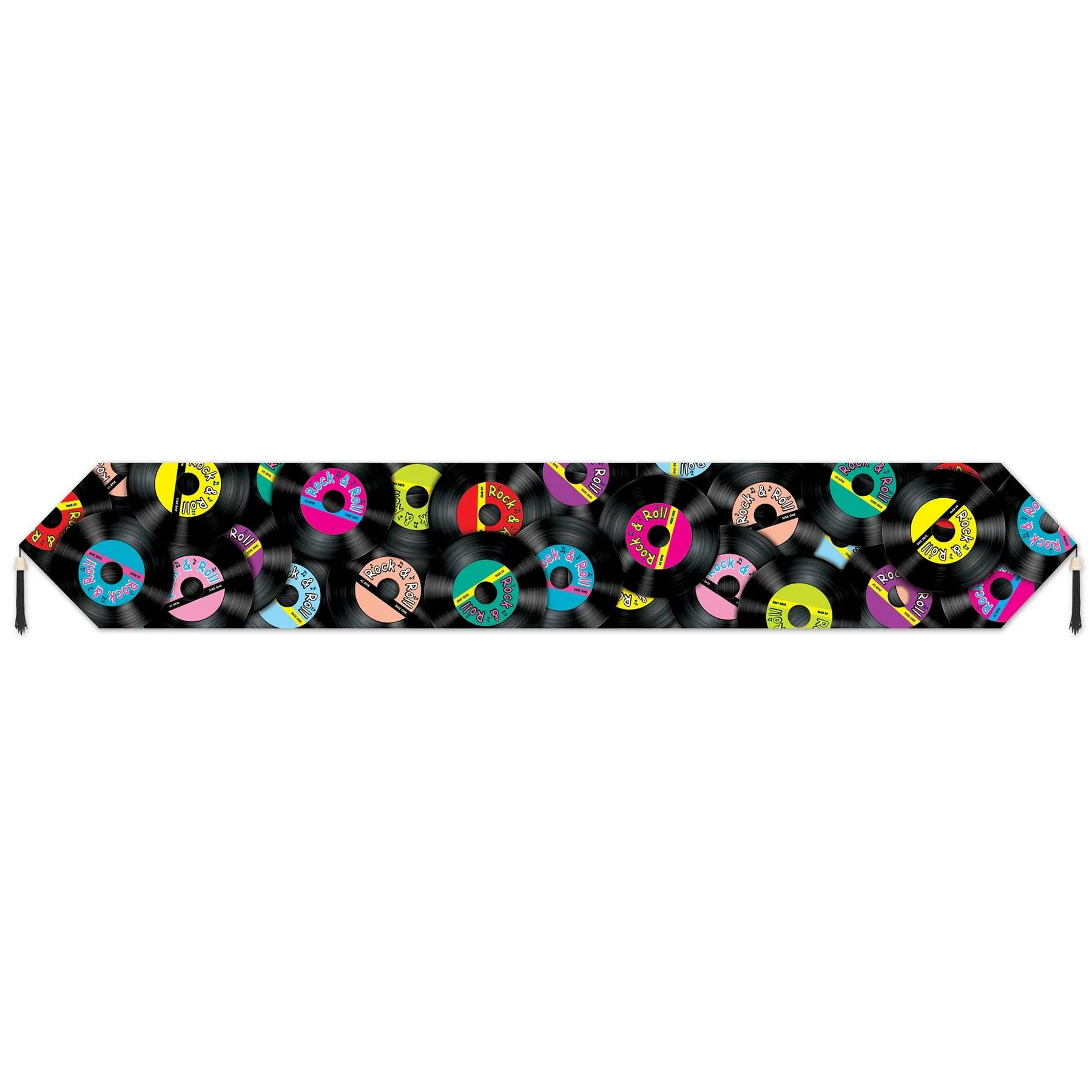 Printed Rock & Roll Paper Party Table Runner