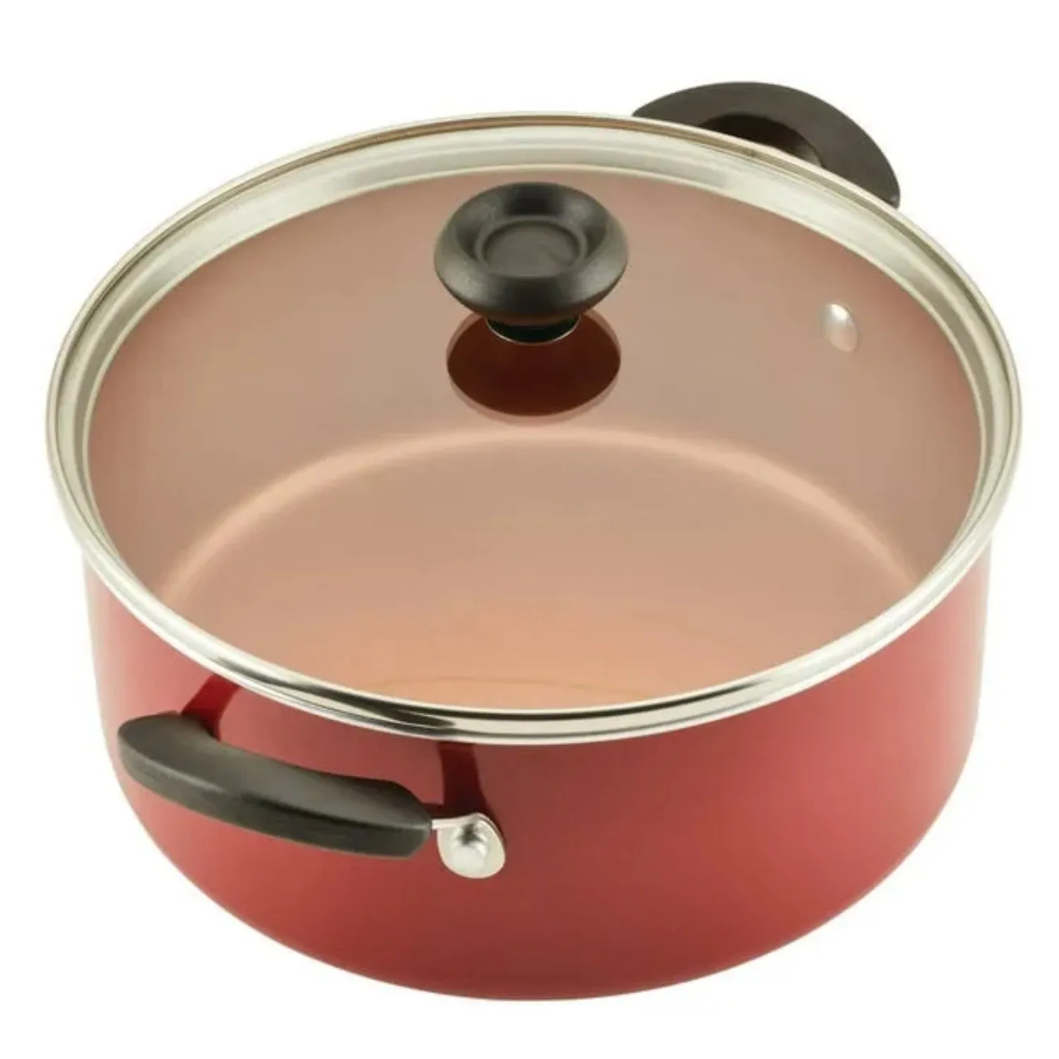 Pro 14-Piece Easy Ceramic Long-lasting Cookware red Set Clean LunaLulink Giant bargain Nonstick