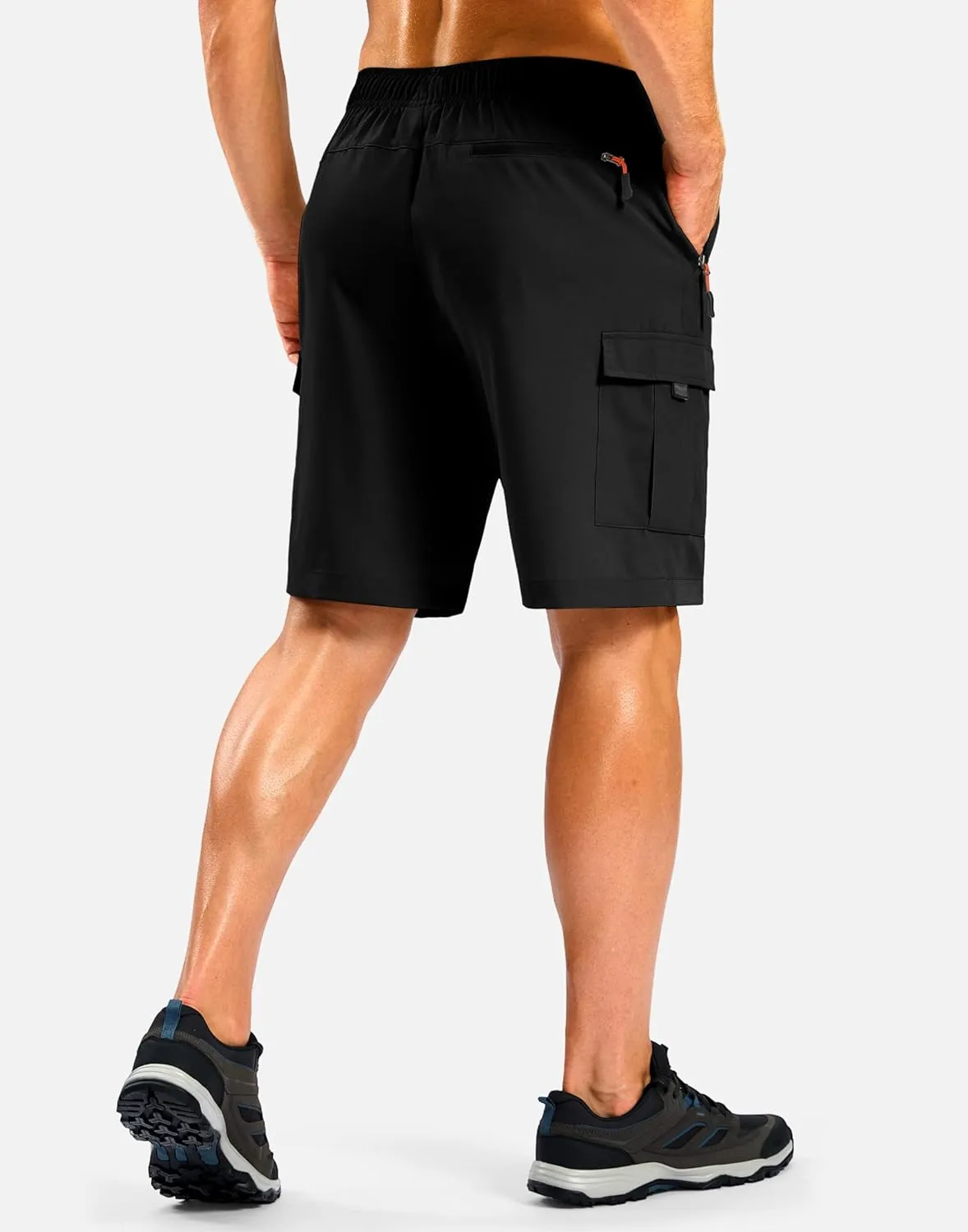 Pudolla Men's Hiking Cargo Shorts with 5 Pockets Lightweight 9" Outdoor Work Casual Shorts for Men Travel Fishing