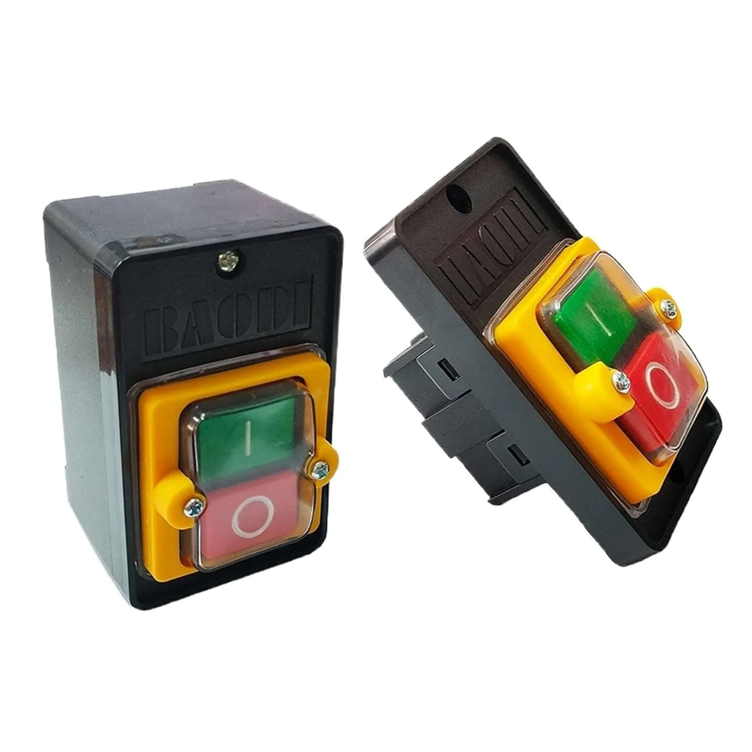 Push Button Switch KAO-5H KAO-5M 10A 380V for Cutting Machine Bench Drill Switch Waterproof Power on/Off Switch KAO-5(KAO-5M Blue)