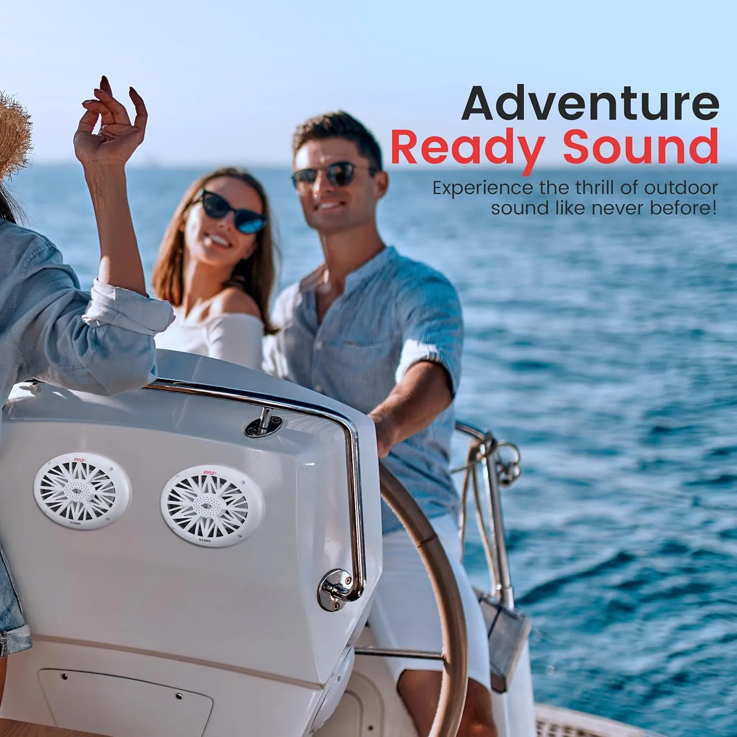 Pyle 6x9 Inch Dual Marine Speakers - 2 Way Waterproof and Weather Resistant Outdoor Audio Stereo Sound System with 260 Watt Power, Poly Carbon Cone and Cloth Surround - 1 Pair - PLMR692