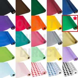 QSD Green Tablecloth Roll-300 Feet Long (26 Colors) - NO Folds or CREASES (Super Fast Set UP)