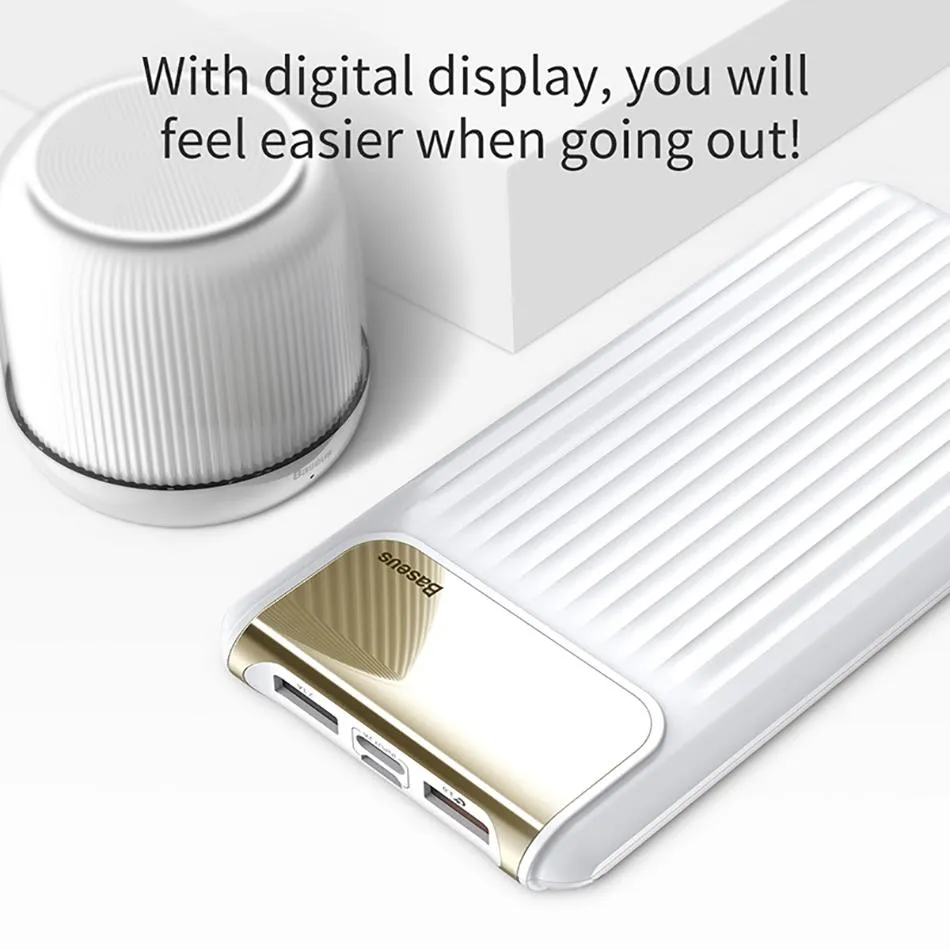 Quick Charge 3.0 10000mAh Power Bank LED Display