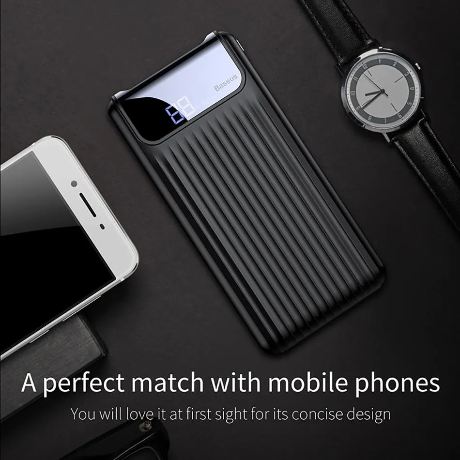Quick Charge 3.0 10000mAh Power Bank LED Display