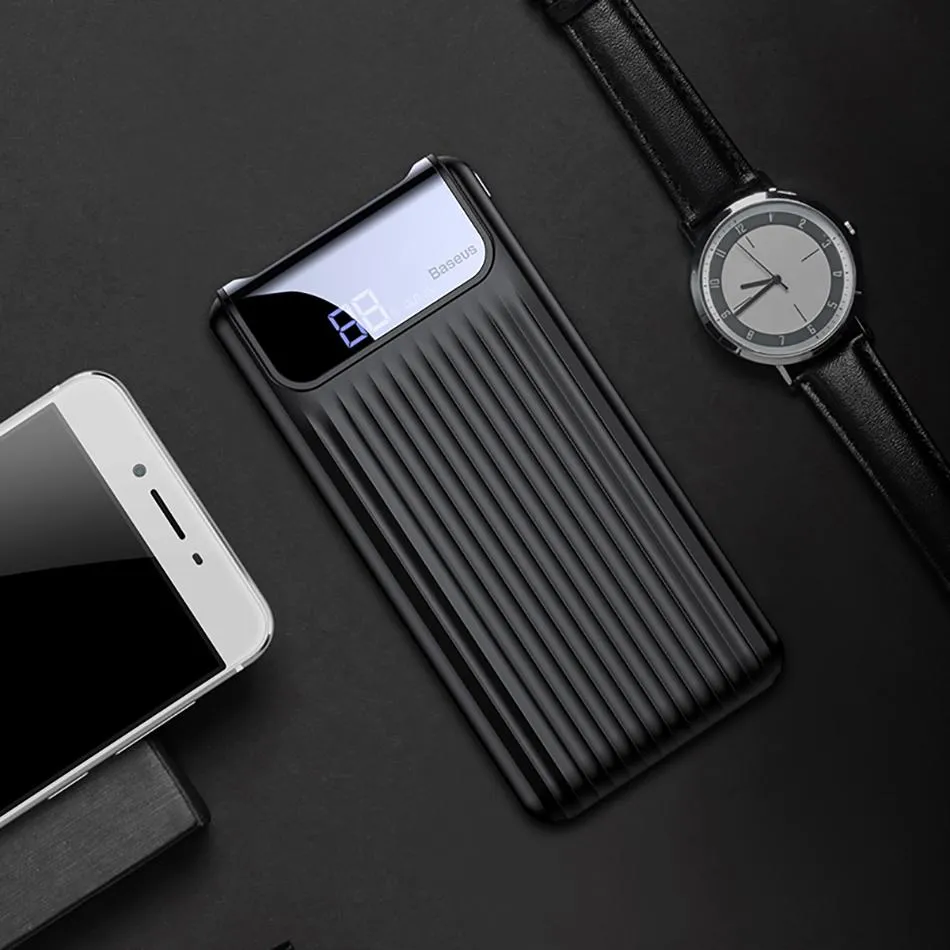 Quick Charge 3.0 10000mAh Power Bank LED Display