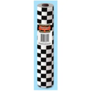 "Classic Black Check Plastic Table Roll - 40"X100'"