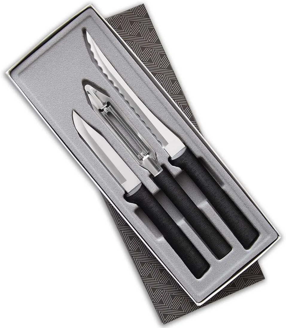 Rada Cutlery Peel, Pare and Slice Set, Black Handle