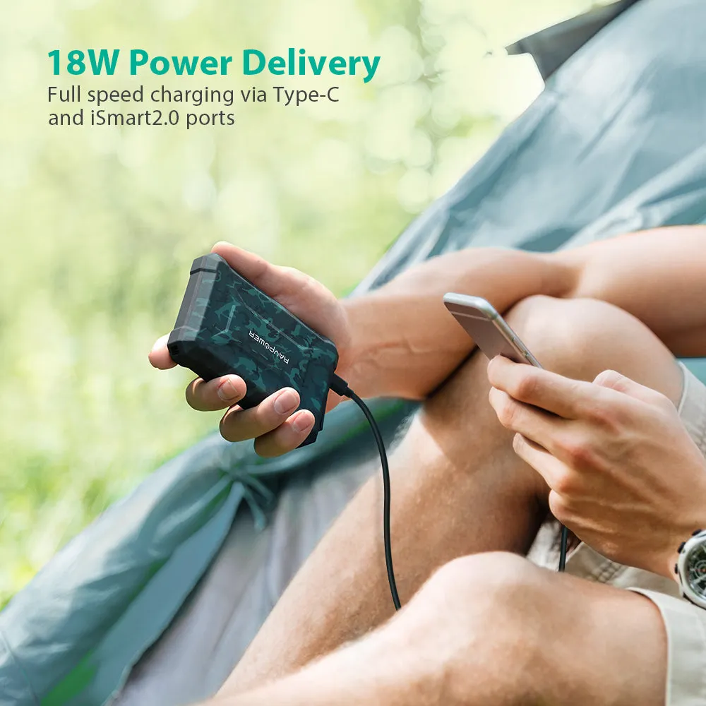 RAVPower - 10050mAh Waterproof 18W Power Bank