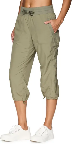 RBX Active Capri Pants for Women Joggers Stretch Lightweight Women’s Casual Pant Capri with Drawstring