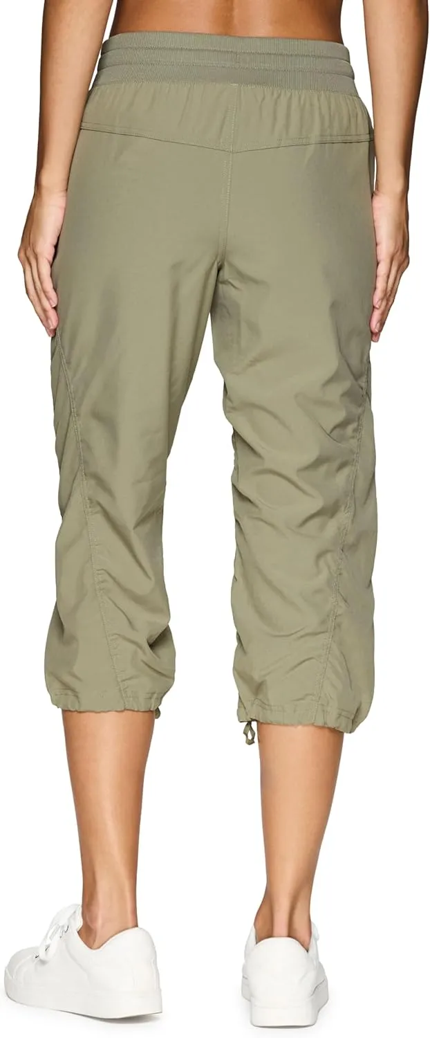 RBX Active Capri Pants for Women Joggers Stretch Lightweight Women’s Casual Pant Capri with Drawstring