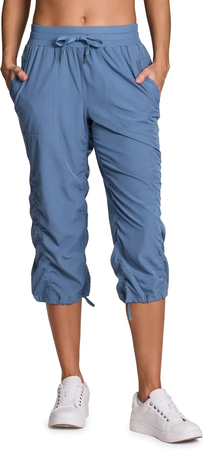 RBX Active Capri Pants for Women Joggers Stretch Lightweight Women’s Casual Pant Capri with Drawstring