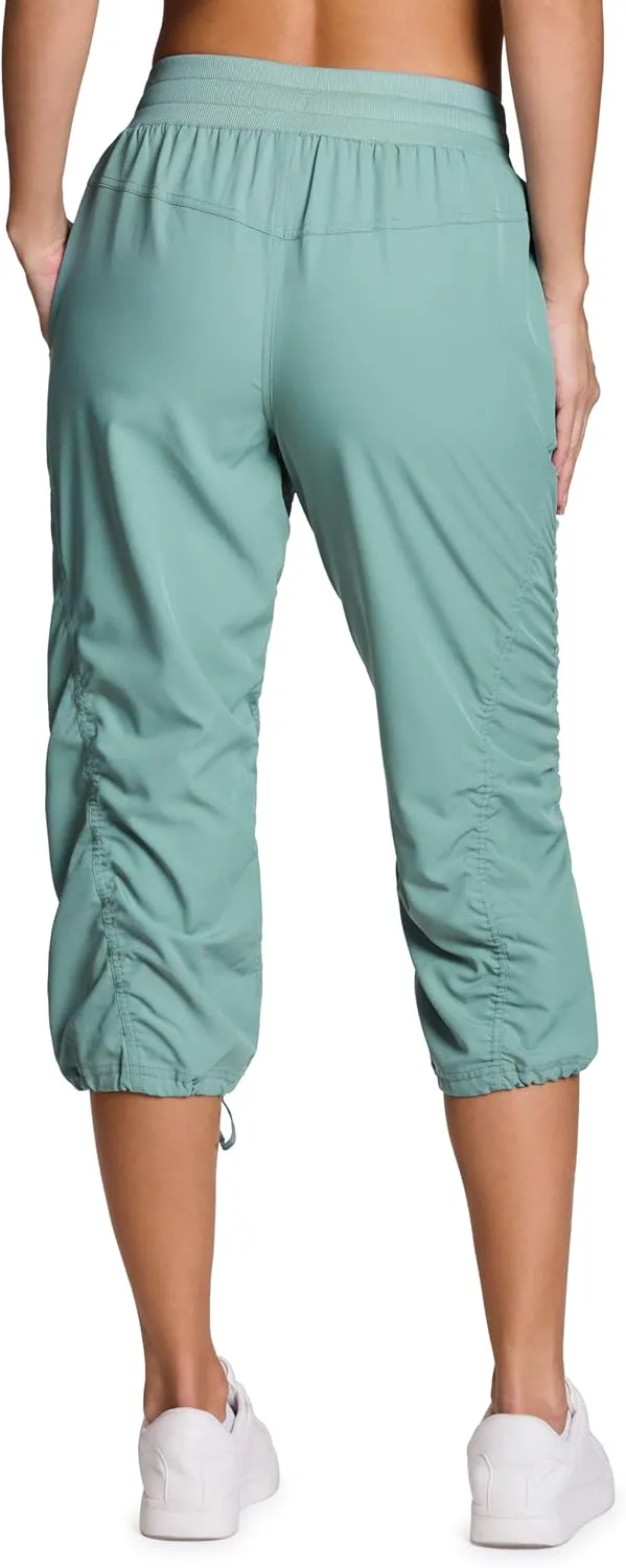 RBX Active Capri Pants for Women Joggers Stretch Lightweight Women’s Casual Pant Capri with Drawstring