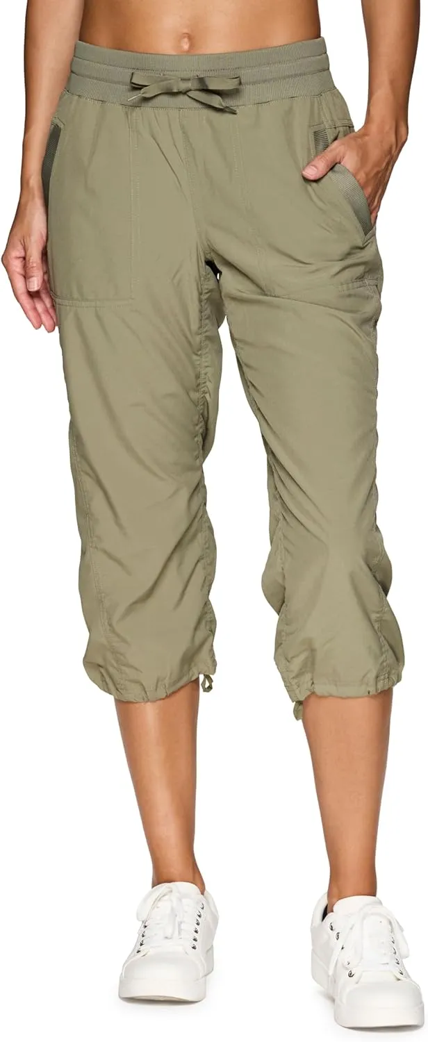 RBX Active Capri Pants for Women Joggers Stretch Lightweight Women’s Casual Pant Capri with Drawstring