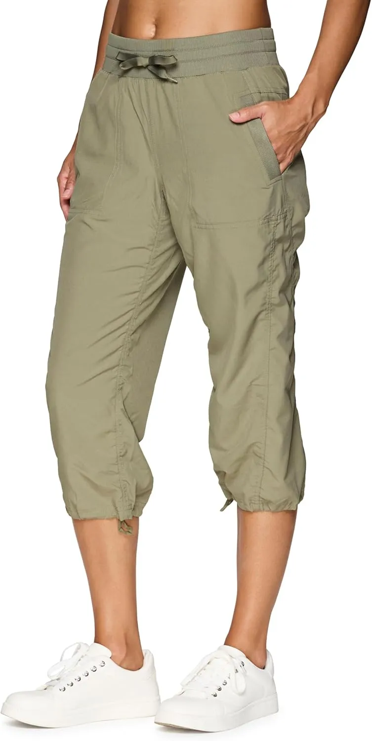 RBX Active Capri Pants for Women Joggers Stretch Lightweight Women’s Casual Pant Capri with Drawstring