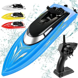 RC Boat Remote Control Boats for Pools and Lakes, Wemfg RH701 15km/h High Speed Mini Boat Toys for Kids Adults Boys Girls Blue