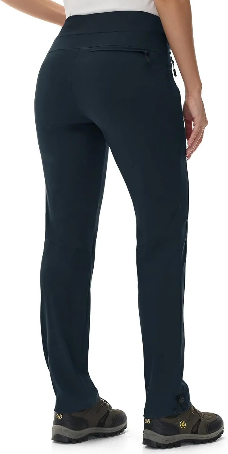 Rdruko Women's Hiking Pants Quick Dry Lightweight Water Resistant Outdoor Pants Athletic Joggers with Zipper Pockets