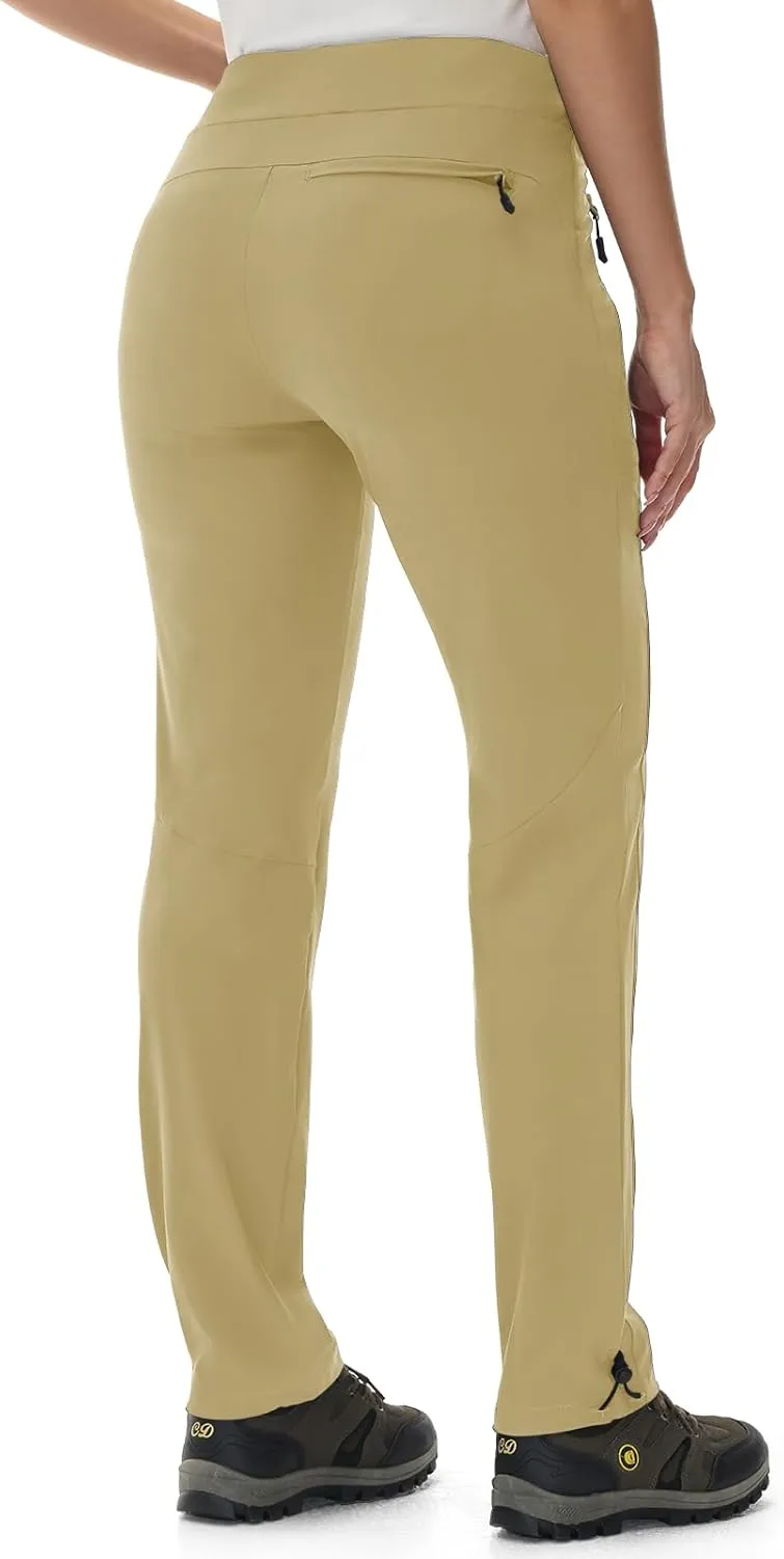 Rdruko Women's Hiking Pants Quick Dry Lightweight Water Resistant Outdoor Pants Athletic Joggers with Zipper Pockets