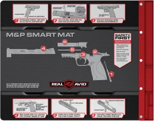 Real Avid Gun Cleaning Mat 19" x 16" with Magnetic Parts Tray | 1911, Glock, Smith & Wesson M&P or Sig Sauer P365 & P365XL (Choose Style Below)