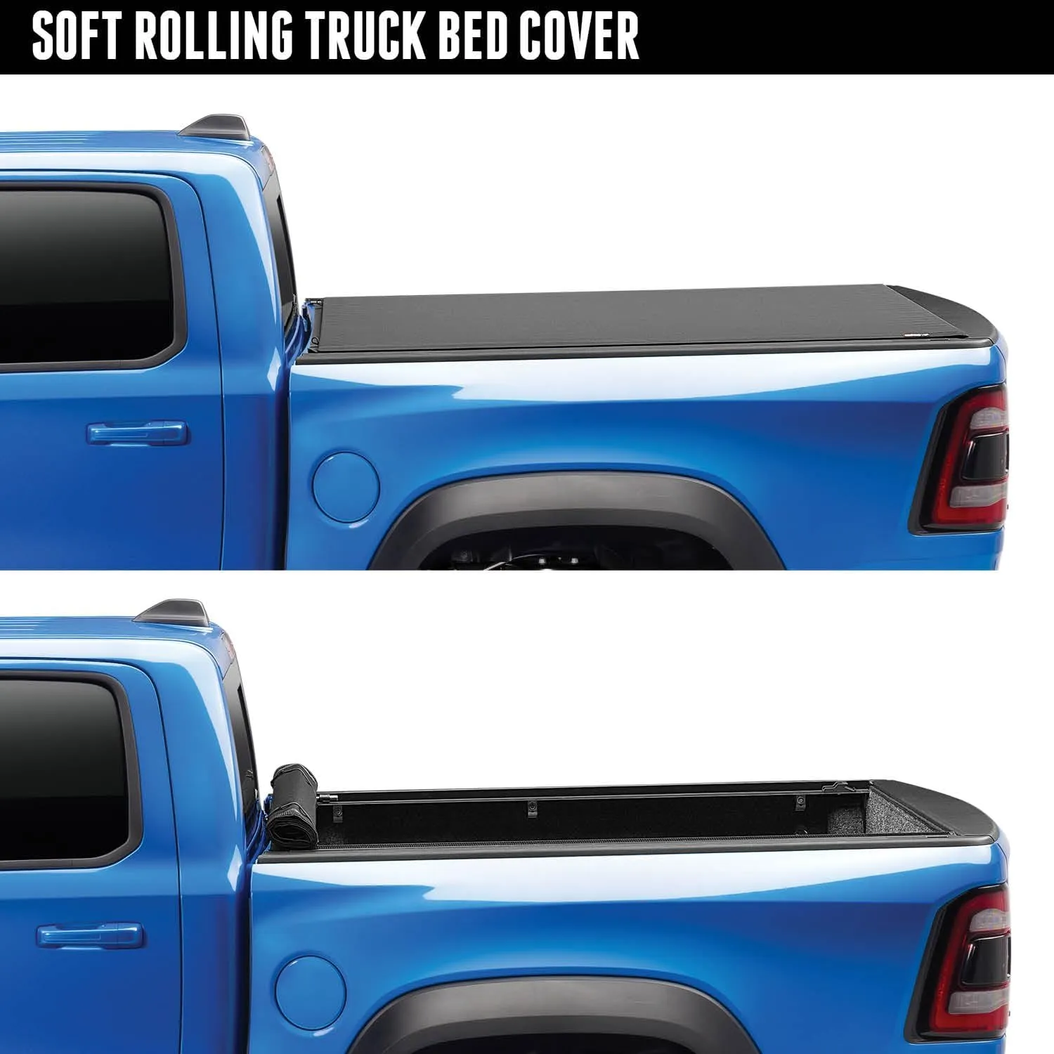 RealTruck TruXedo Pro X15 Soft Roll Up Truck Bed Tonneau Cover | 1474301 | Fits 2020 - 2025 Chevy/GMC Silverado/Sierra, w/ or w/o Multi-Pro/Multi-Flex (with CarbonPro Bed) 5' 10" Bed (69.9")