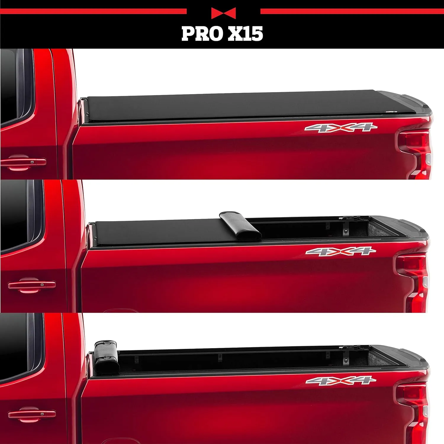 RealTruck TruXedo Pro X15 Soft Roll Up Truck Bed Tonneau Cover | 1474301 | Fits 2020 - 2025 Chevy/GMC Silverado/Sierra, w/ or w/o Multi-Pro/Multi-Flex (with CarbonPro Bed) 5' 10" Bed (69.9")