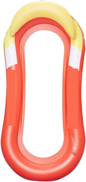 Recliner Fun Inflatable Hammock Floatings Row Folding Bed Portable Beach Summer Party Playing Toy Portable (Color : Orange)