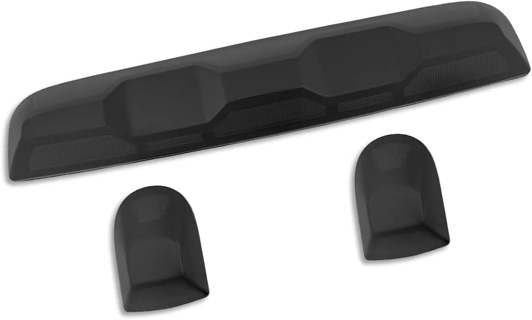 RECON - Fits 20-24 Sierra & Silverado 2500/3500 3-PC Cab Roof Lights Front & Rear Ultra High Power LED Multiple Lens & Colors (Replaces Factory/OEM Cab Lights Only) (WHITE LED, SMOKED LENS)