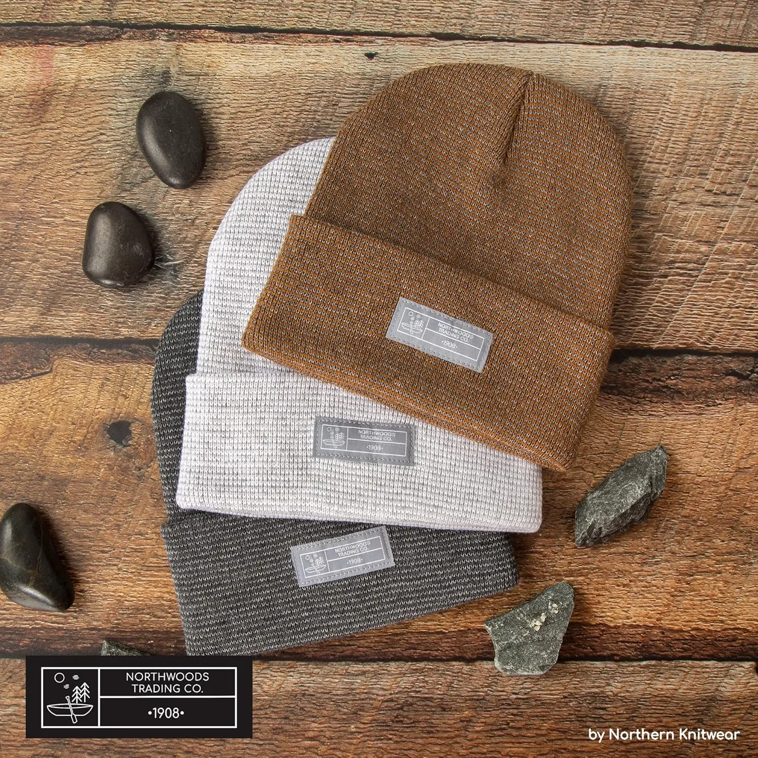 Recycled Wool Blend Super Soft Cuffed Beanie for Men and Women, Sustainable and Lightweight Beanie Hat