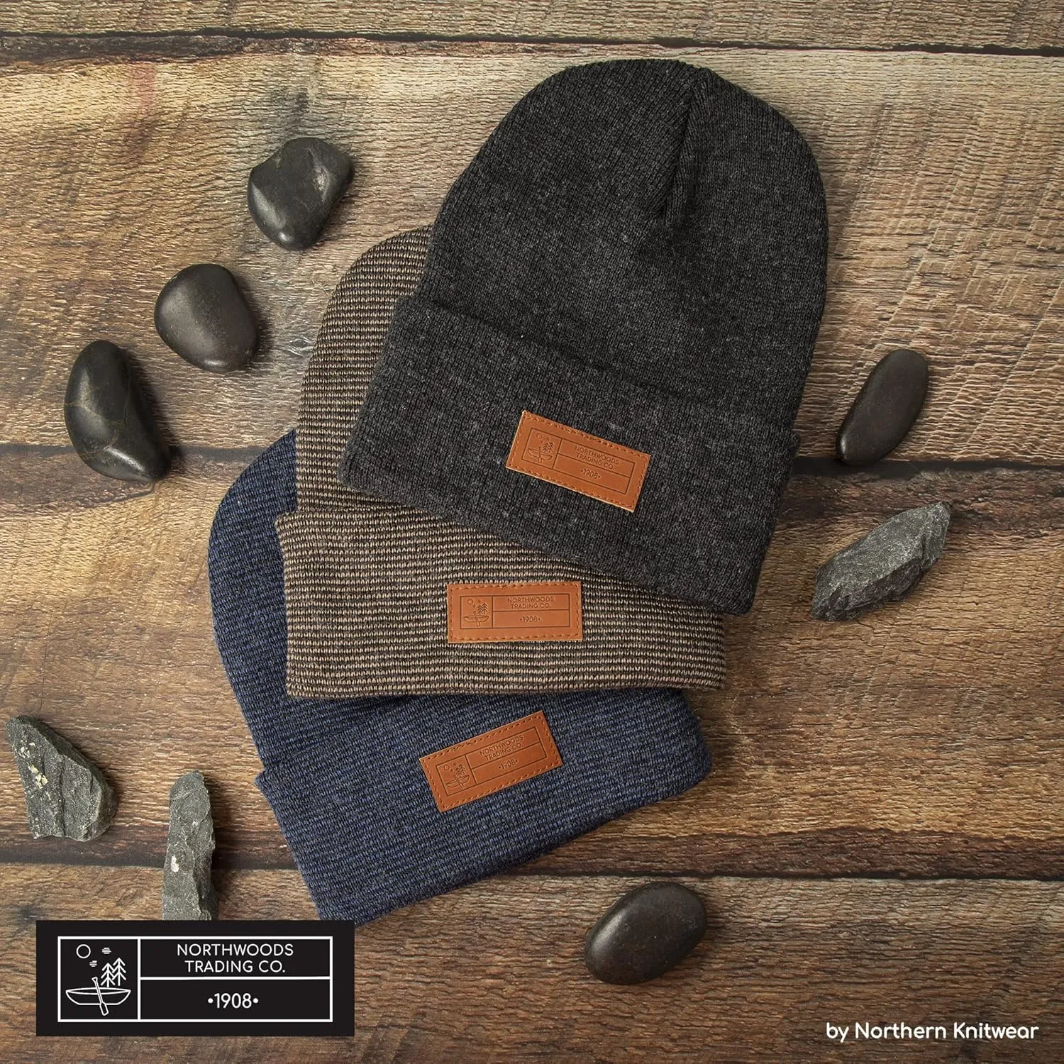 Recycled Wool Blend Super Soft Cuffed Beanie for Men and Women, Sustainable and Lightweight Beanie Hat