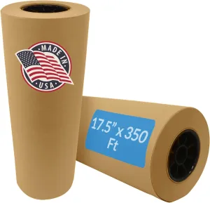 Reli. Kraft Paper Roll | 17.5" x 350 Feet - Jumbo Roll | Made in USA | Brown Craft & Wrapping Paper | Plain Kraft Packing for Shipping, Moving, Arts/Crafts, Table Cover | Bulk