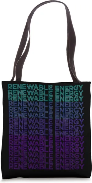 Renewable Energy Wind Turbine Retro Solar Power Tote Bag