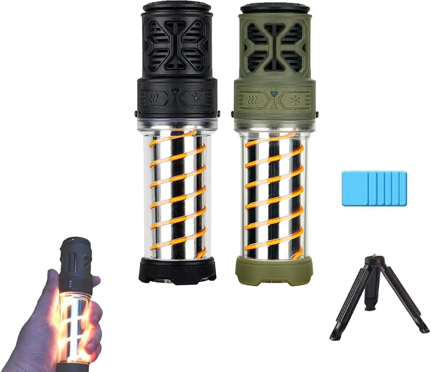 Repelix, Repelix M Pro, New Portable Integrated Camping Light with 6 Pads and a Stand, Five Adjustable Levels Lightweight Waterproof Emergency Light, USB Charing for Indoor, Backyard (2 Mix)