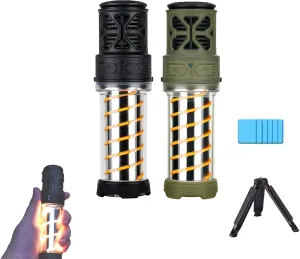 Repelix, Repelix M Pro, New Portable Integrated Camping Light with 6 Pads and a Stand, Five Adjustable Levels Lightweight Waterproof Emergency Light, USB Charing for Indoor, Backyard (2 Mix)