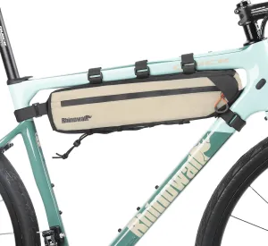 Rhinowalk Bike Frame Bag, Waterproof Bike Triangle Bag, Bicycle Under Top Tube Bag, Corner Pouch Storage Bag, Cycling Accessories, Road Bike Accessories, 2.1L, Beige