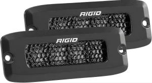 RIGID SR-Q SERIES PRO SPOT DIFFUSED MIDNIGHT FLUSH MOUNT PAIR (set of 2), RIGID 925513BLK