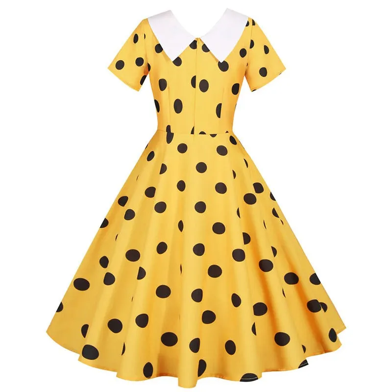 Robe Pin Up Rockabilly <br> Jaune