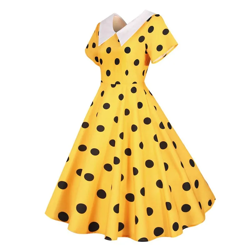 Robe Pin Up Rockabilly <br> Jaune