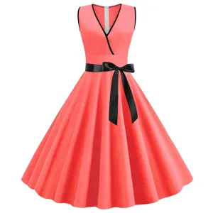 Robe Vintage <br> Pas Cher Corail