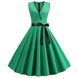 Robe Vintage <br> Pas Cher Verte