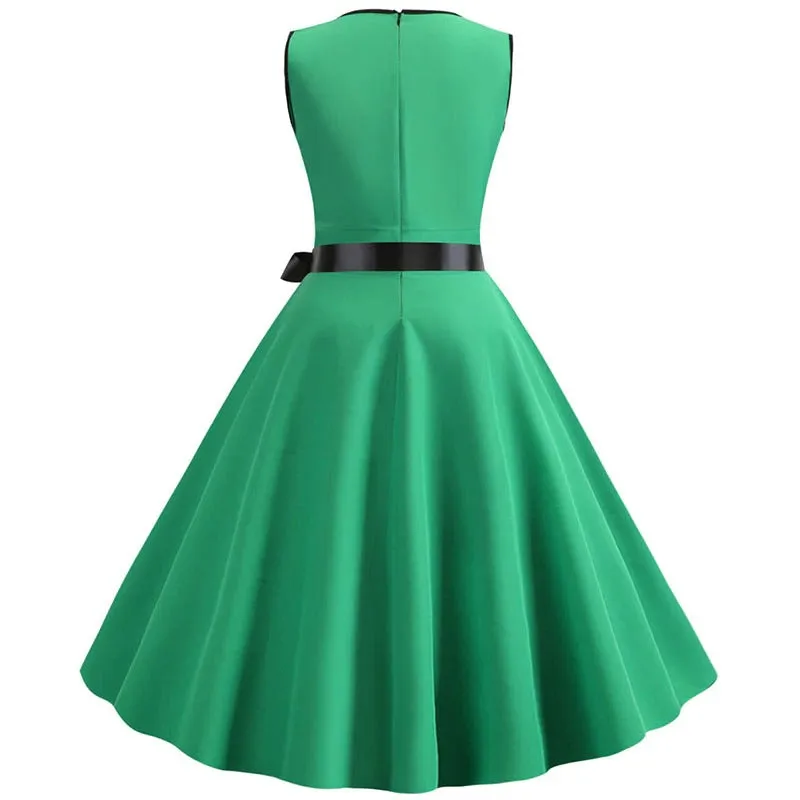Robe Vintage <br> Pas Cher Verte