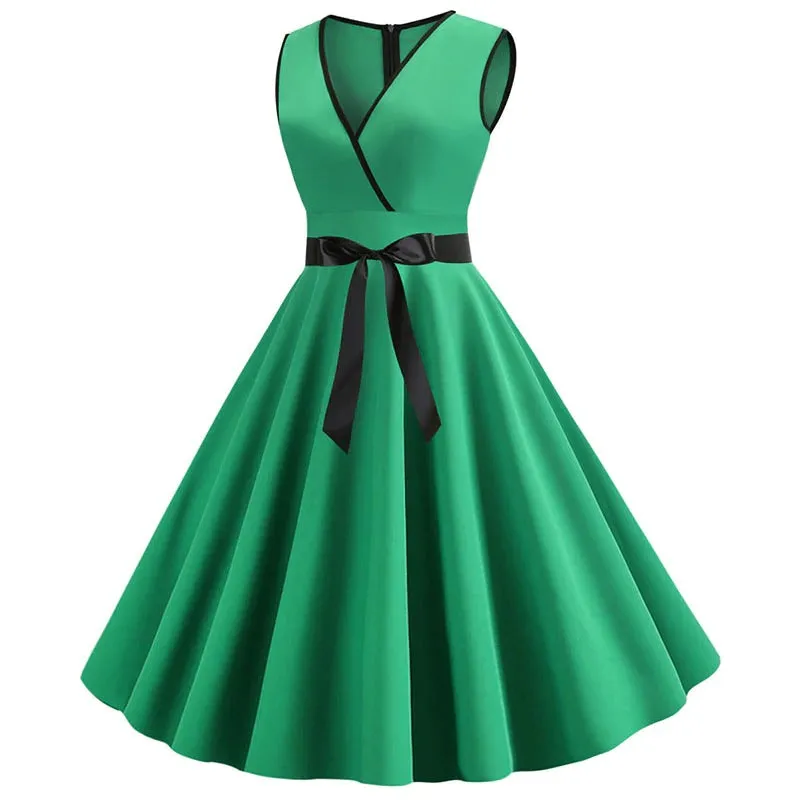 Robe Vintage <br> Pas Cher Verte