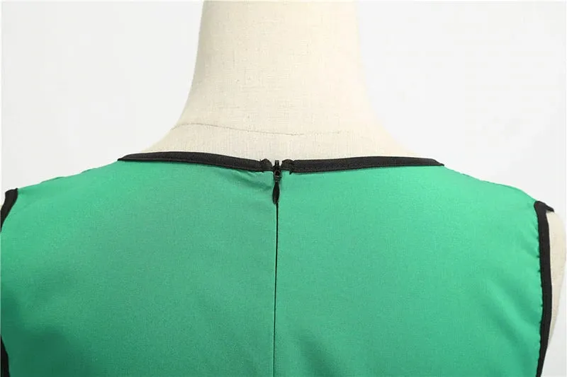 Robe Vintage <br> Pas Cher Verte