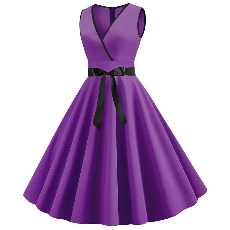 Robe Vintage <br> Pas Cher Violette
