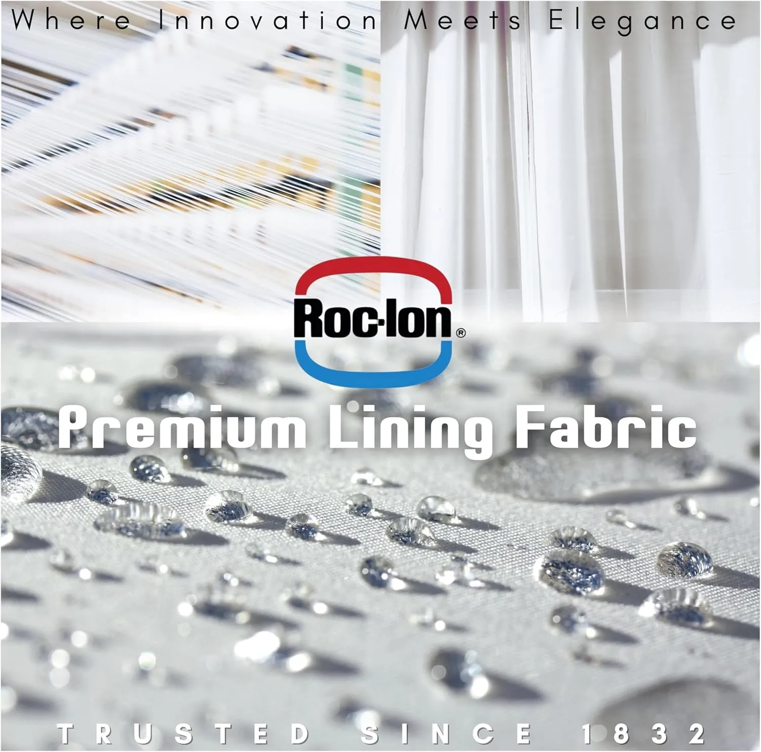 Roc-lon 54 Inch Budget Blackout Drapery Lining, White 25 Yard Roll